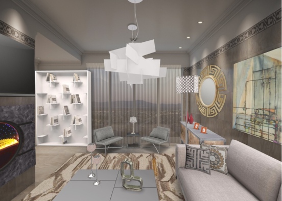 New york living room Design Rendering