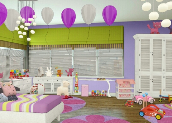Baby girl bedroom Design Rendering