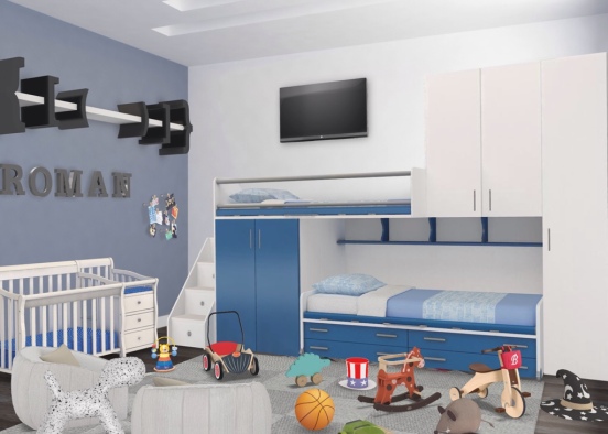 Kids apartment room Design Rendering