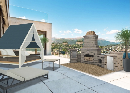 beautiful outdoor living with a perfect view! Design Rendering