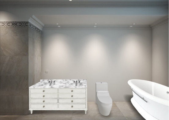 dorm bathroom Design Rendering