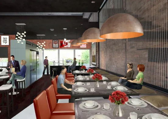 R dine and chat Design Rendering