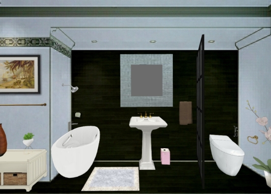Banheiro de alguém Design Rendering