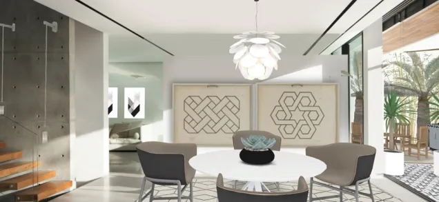 modern graphic dining room