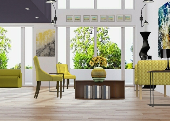 Yellow contemporary  Design Rendering