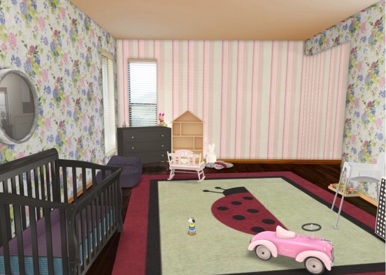 Rose baby room Design Rendering