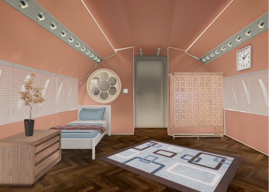 Airplane Room Design Rendering