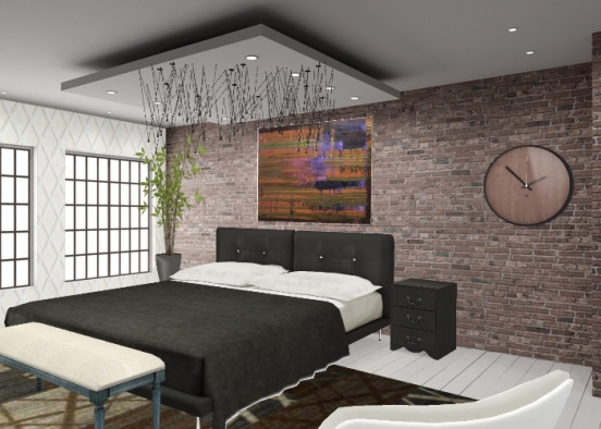 A Bedroom Design Rendering
