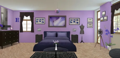 Purple and black
