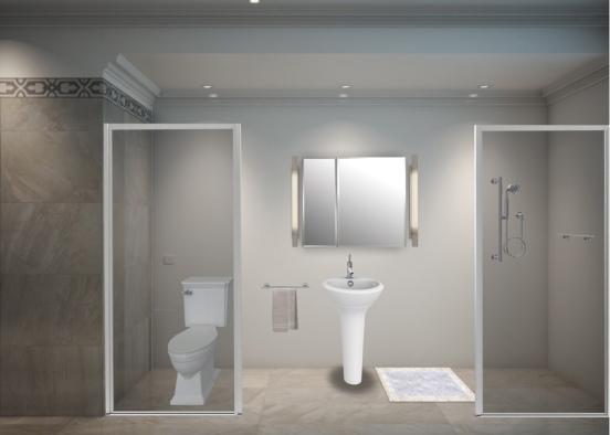 Hotel Bathroom  Design Rendering