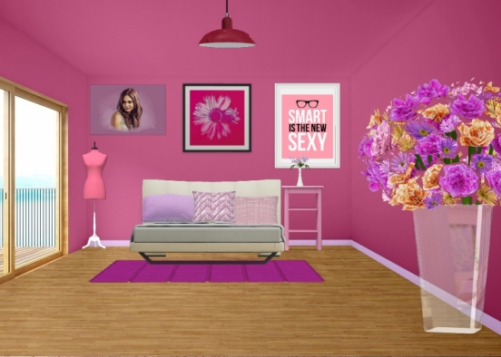 Pink Barbie room Design Rendering