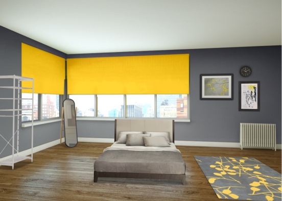 Grey and Mustard theme Design Rendering