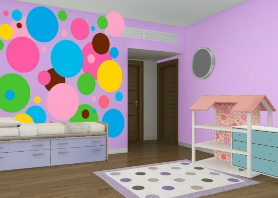 A little kid room Design Rendering