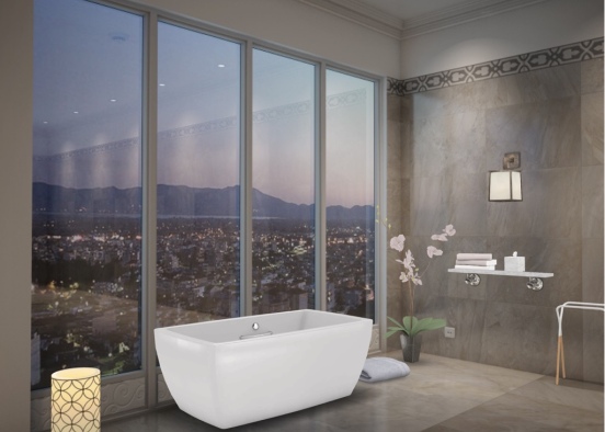 Luxury City Bath Design Rendering
