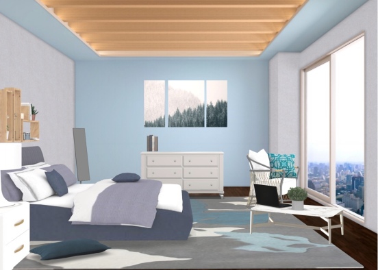 modern bedroom Design Rendering