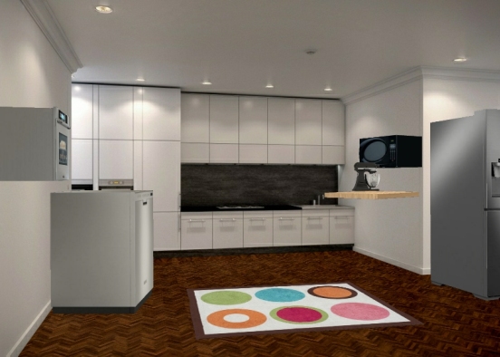 Pure and lovely kitchen  Design Rendering