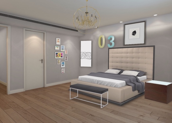 Bedroom for Dad Design Rendering