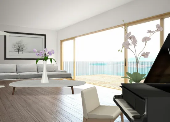 Basic living  room Design Rendering