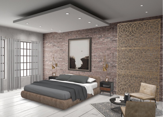 Chill room & bedroom Design Rendering