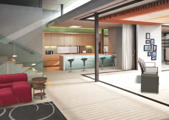 Lovely Modern Living Room Design Rendering