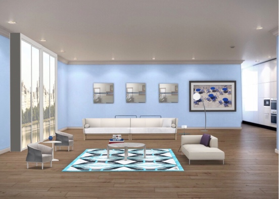 Living room ocean Design Rendering