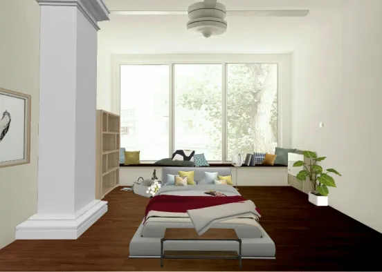 Messy bedroom Design Rendering