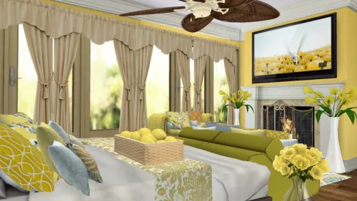 Lemon Flavored Icecream inspired bedroom