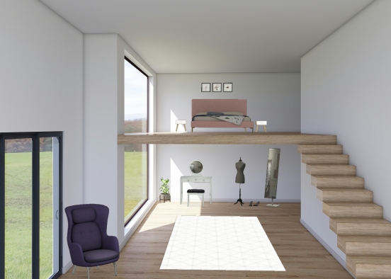 Schlafzimmer mit Hochebene  Design Rendering