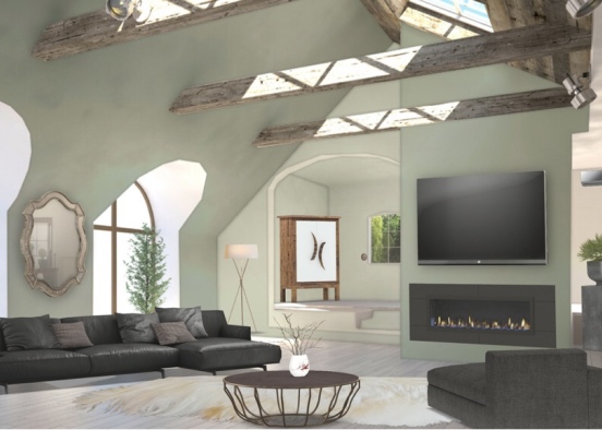 cozy lounge Design Rendering