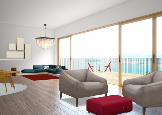Living room with a view Design Rendering