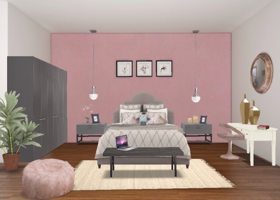 Pink room  Design Rendering