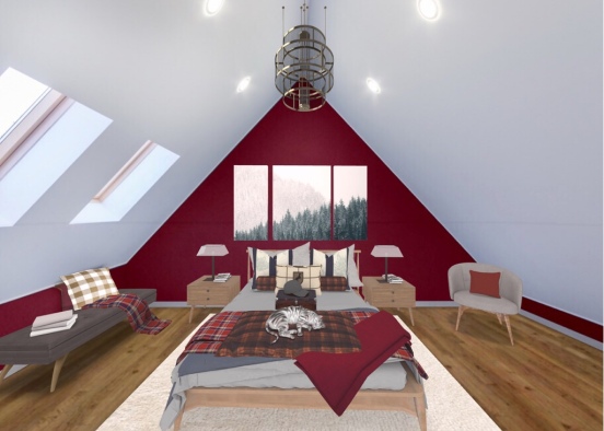 Loft Cabin in the Woods Design Rendering