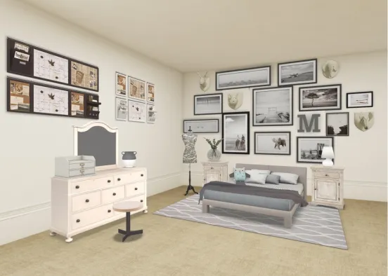 Studio apartment bedroom Design Rendering