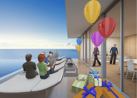 birthday party at the beach! Design Rendering
