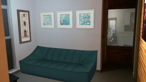 Hall sofa azul marino