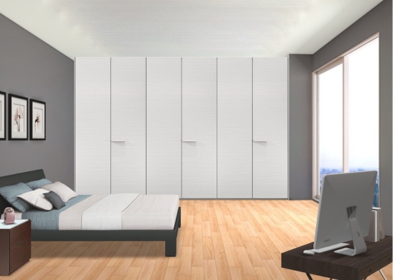 fitted bedroom Design Rendering