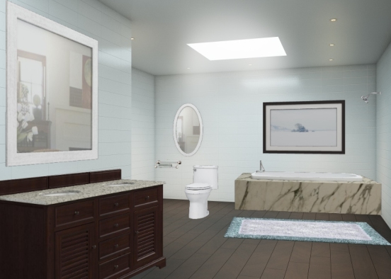Modern bathroom  Design Rendering
