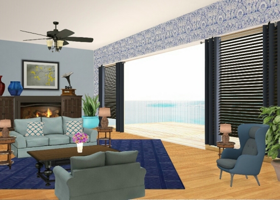 Living room HYTHE Ocean Design Rendering