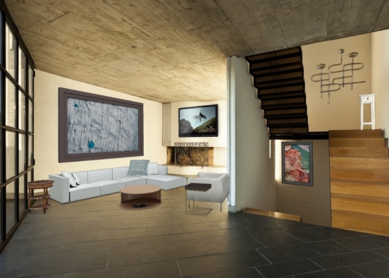 Salón  Design Rendering