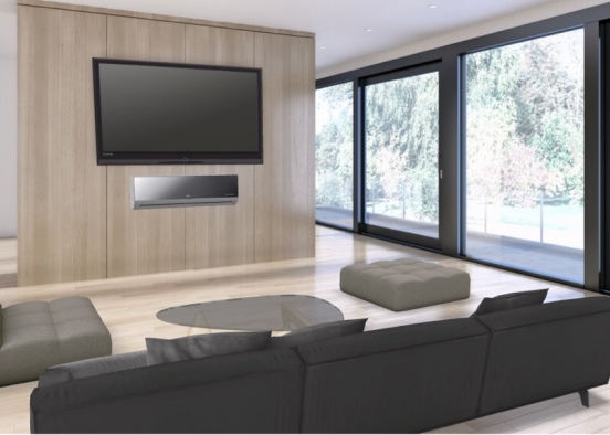modern country living room  Design Rendering