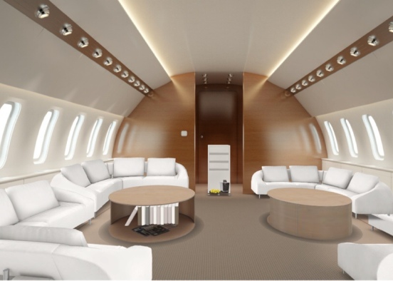 Luxury airplane  Design Rendering
