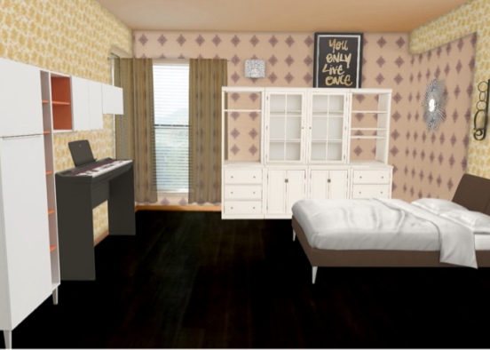 modern bedroom with deco!! Design Rendering