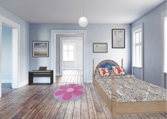 colourful bedroom Design Rendering