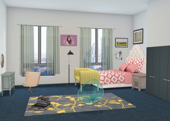 teen dream room Design Rendering