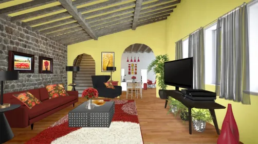 Living room with kitchen 