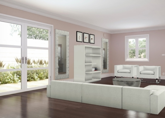 Pink living Design Rendering