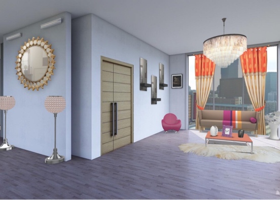 Arab inspired living room Design Rendering