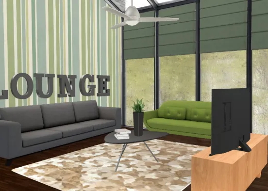 Casual lounge room Design Rendering
