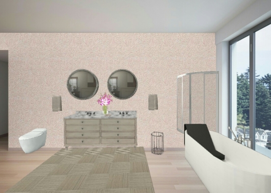 Banheiro da suíte máster Design Rendering