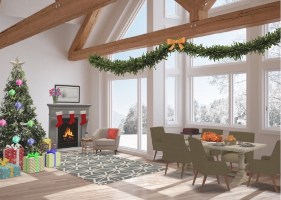 Christmas Eve parlor  Design Rendering